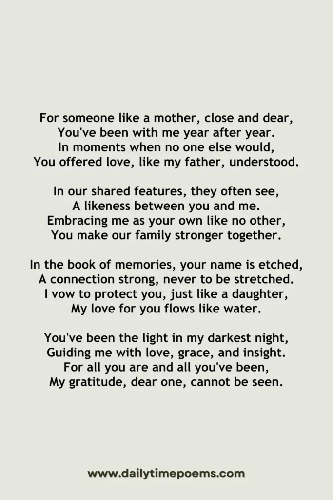 A Second Mother's Love - Poems for your Aunty