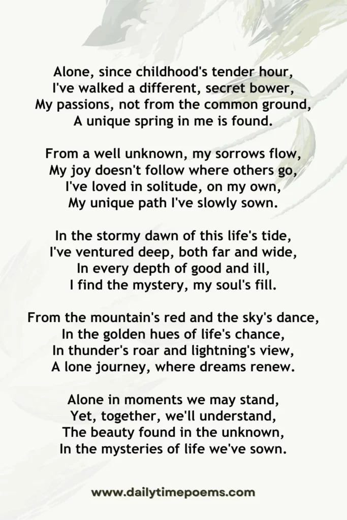 Alone - Raw Depression Poems
