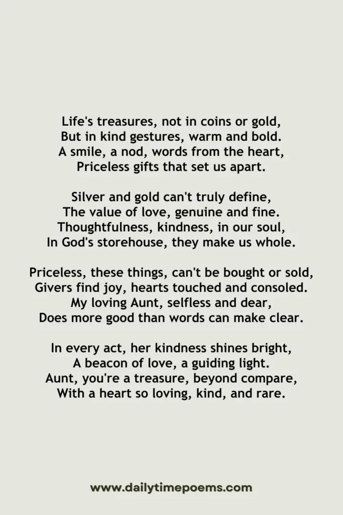 Heartfelt Treasures - Poems for your Aunty