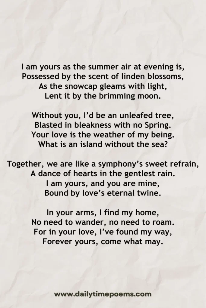 I Carry Your Heart With Me - Couple Poems