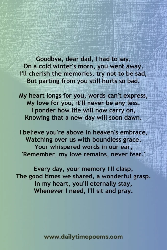 Remembering My Beloved Dad - Captivating Poems about Loss