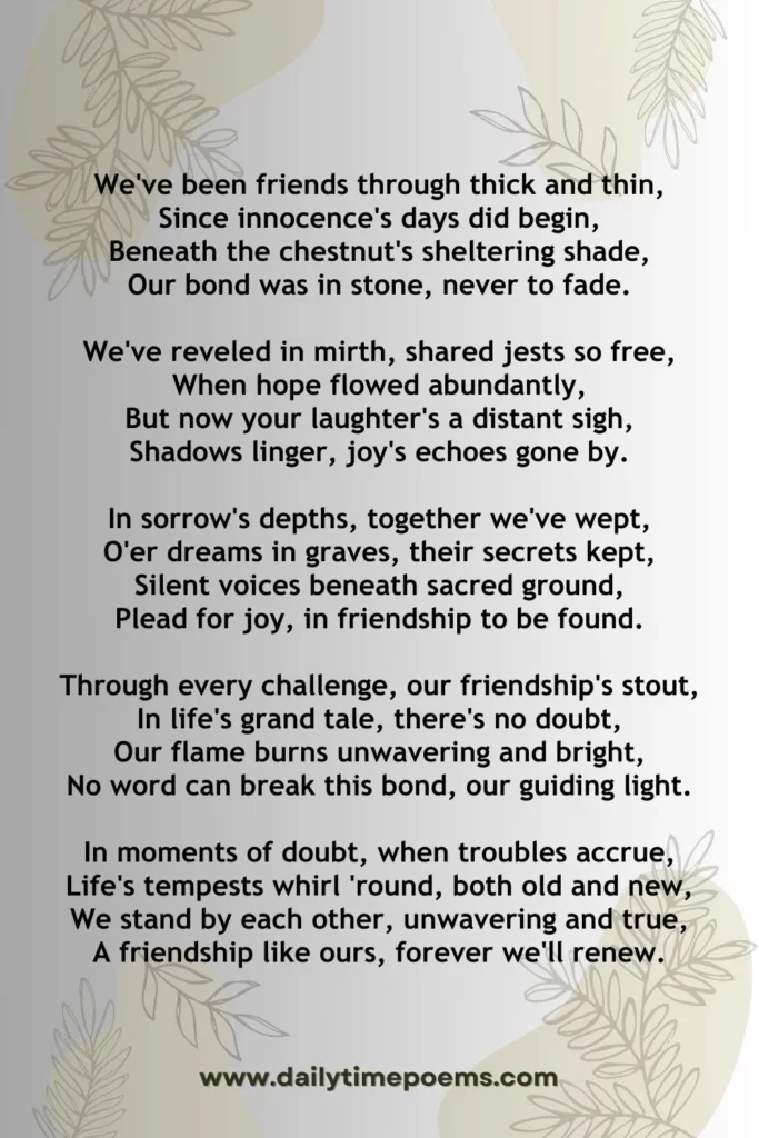 Friendship Poems - 15 Poems About Bond And Alliance