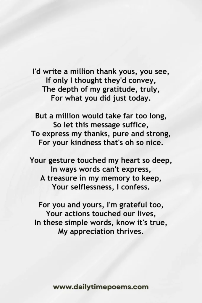 Wonderful Thank You Poems - 15 Poems about Appreciation and Gratitude