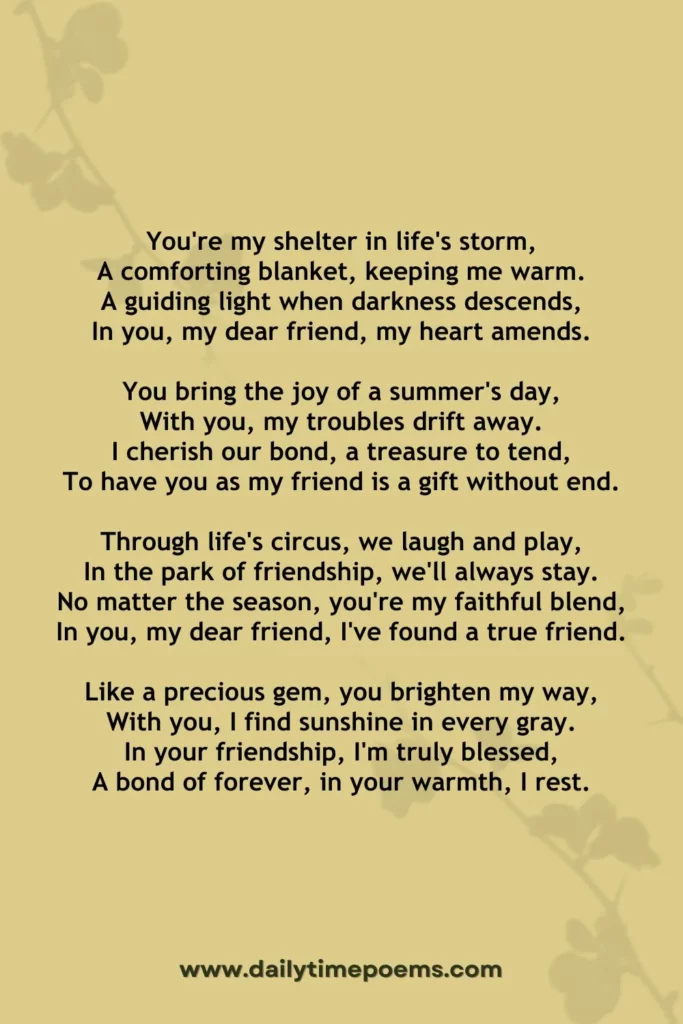 Touching Poems for Best Friend Forever - 20 Poems about Friendship