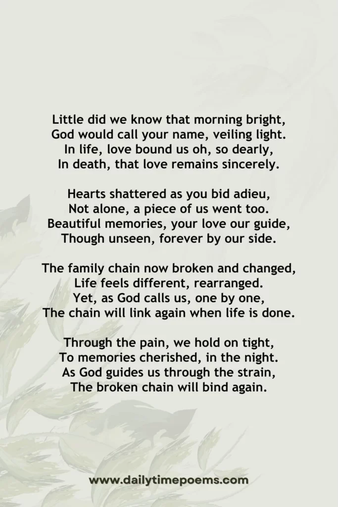 Broken Chain of Love - Infant Loss Poetry 
