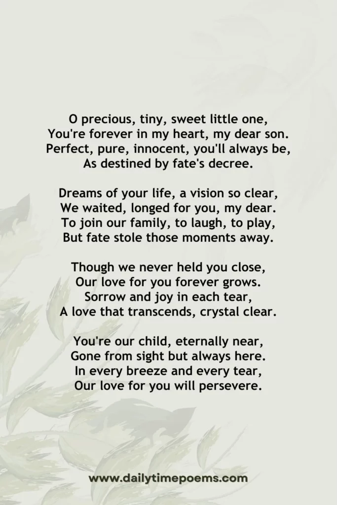 Eternal Love for Our Little One - Infant Loss Poetry 
