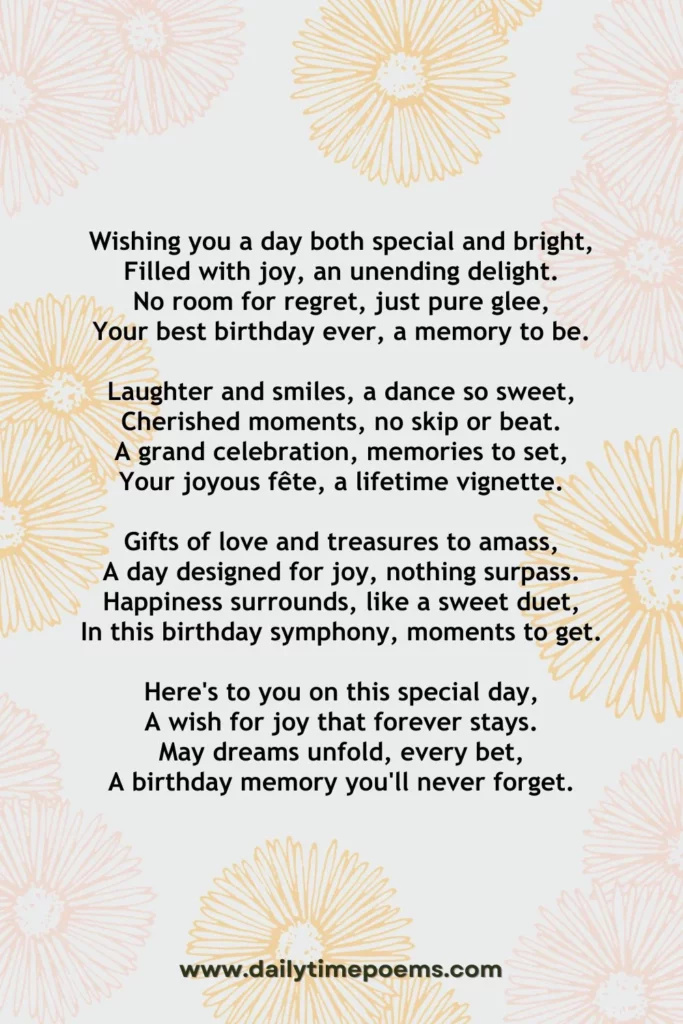 Happy Birthday Poems - 20 Poems for Birthday Anniversaries