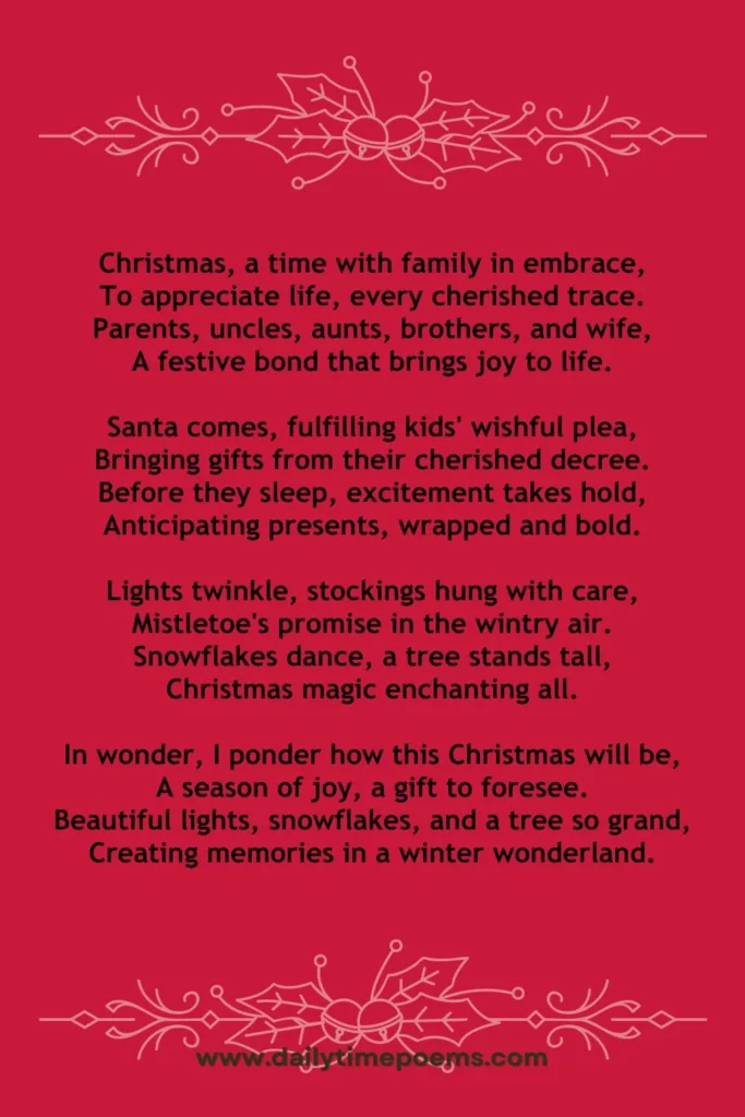 A Christmas Family Celebration - Christmas Poems