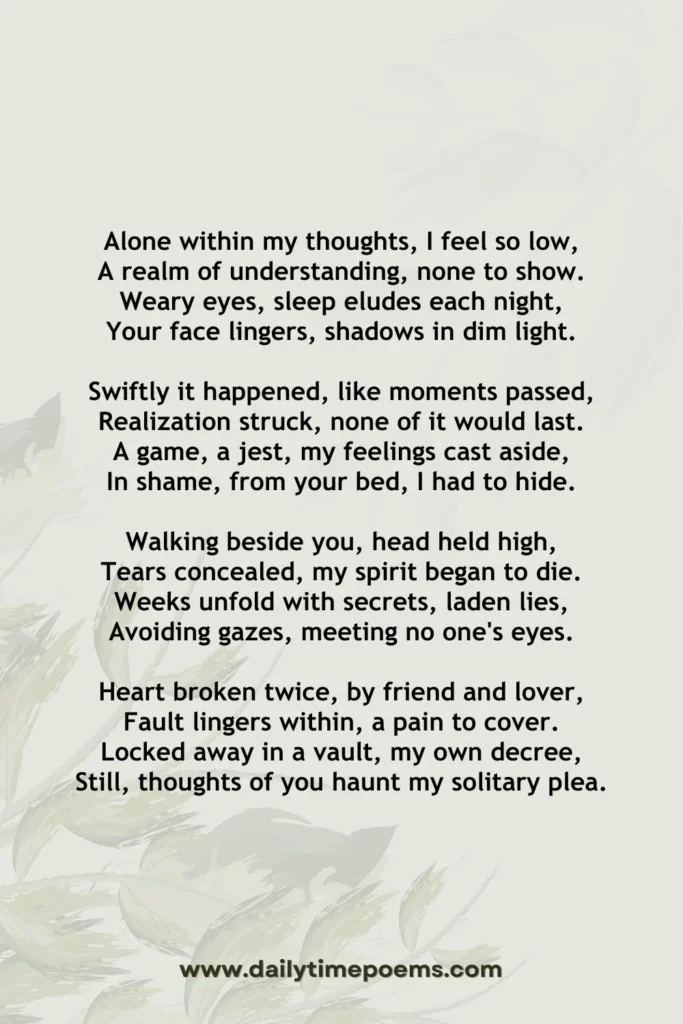 Alone in My Head - Regret Poetry