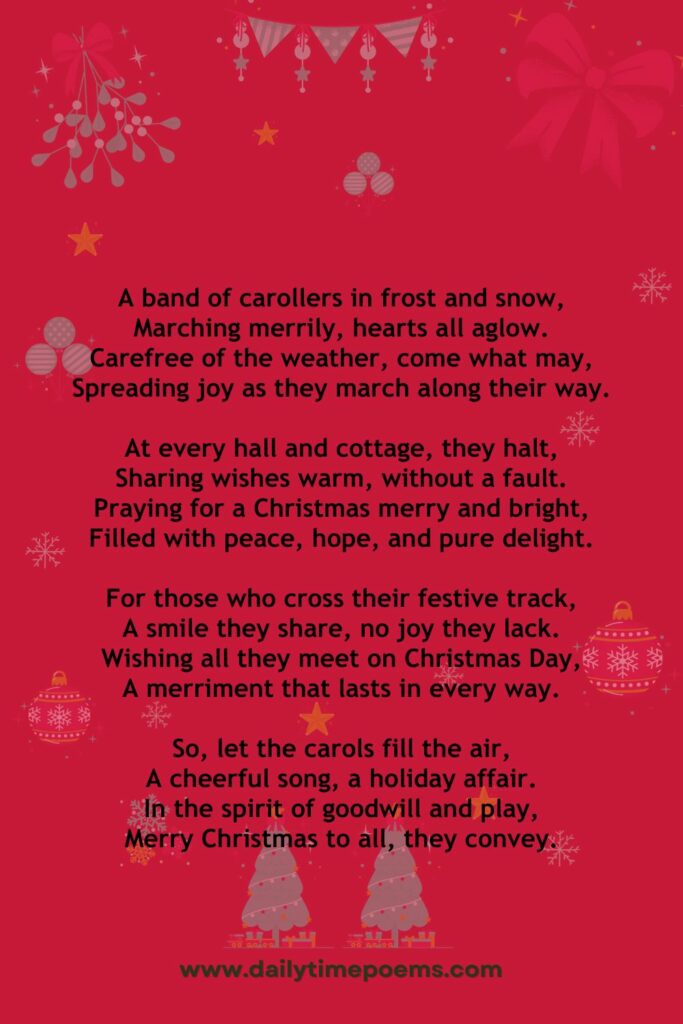Christmas Carollers - Christmas Poems for Kids