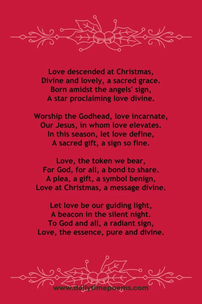 Love Came Down at Christmas - Christmas Poems