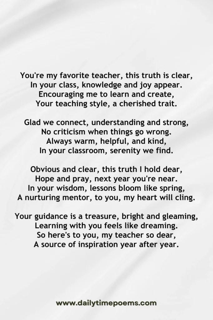 Poems for Teachers - 18 Poems about Instructors and Educators