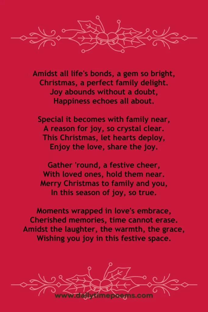 Of all the Bonding in Life - Christmas Poems