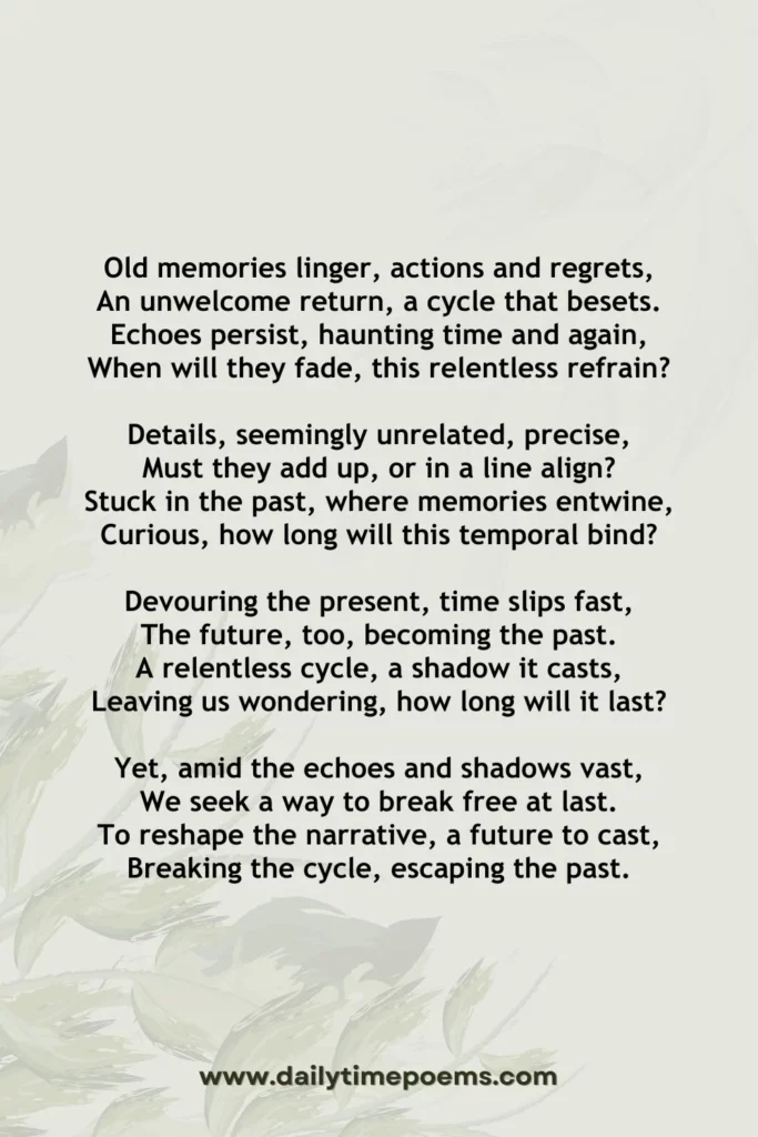 Stuck in the Past - Regret Poetry