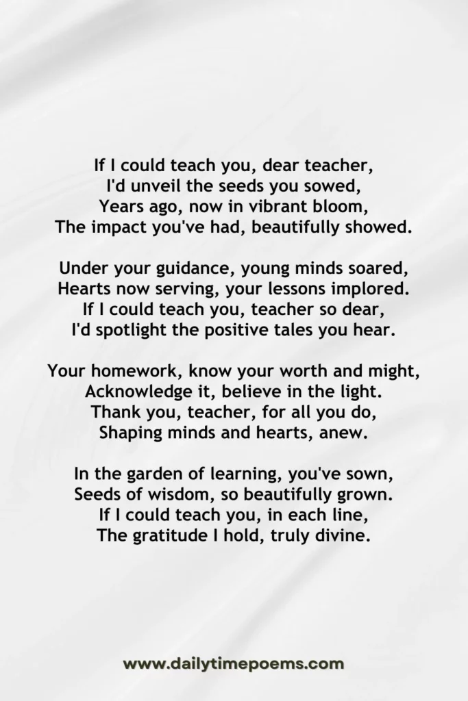 Poems For Teachers - 18 Poems About Instructors And Educators