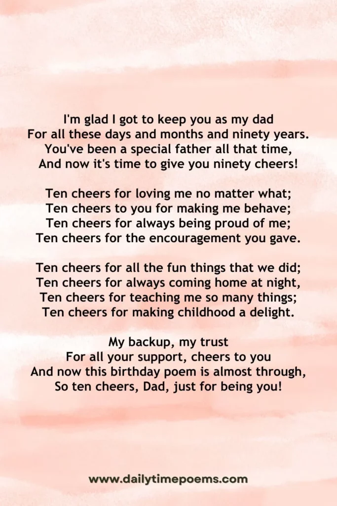 Milestone Birthday - Poetry for Dad's Birthday