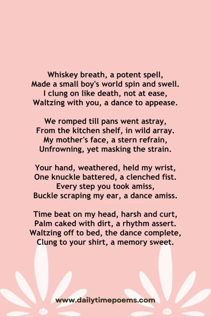 My Papa's Waltz - Amazing Poems about Family