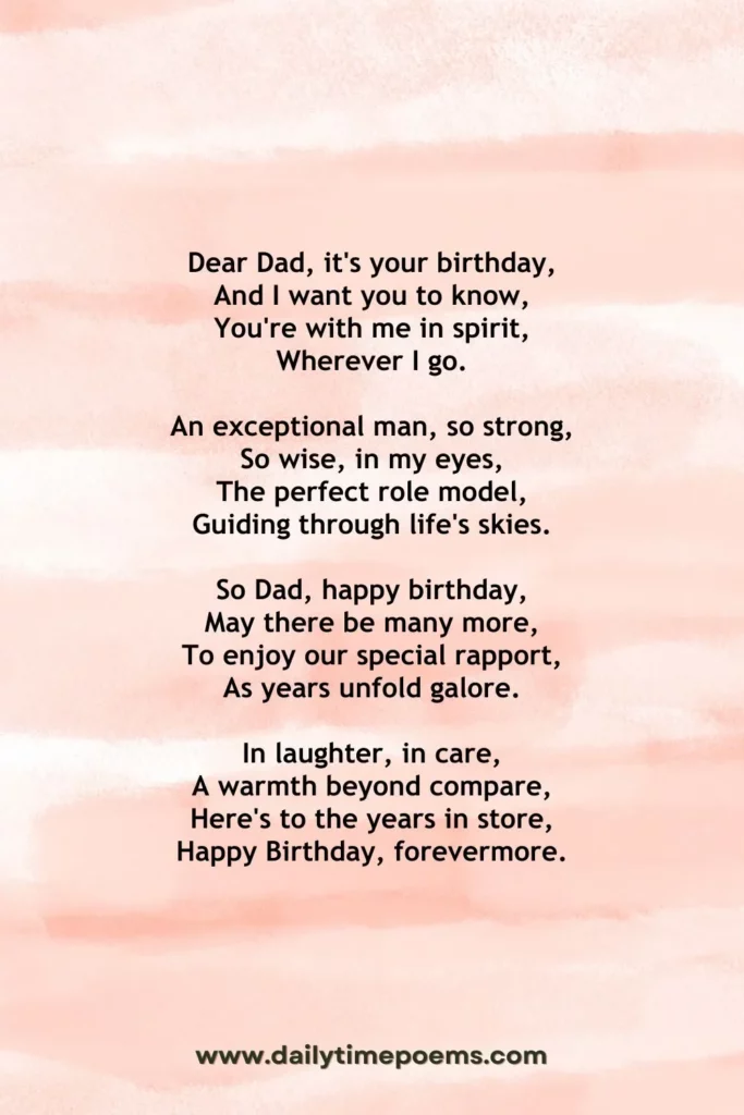 Special Rapport - Poetry for Dad's Birthday