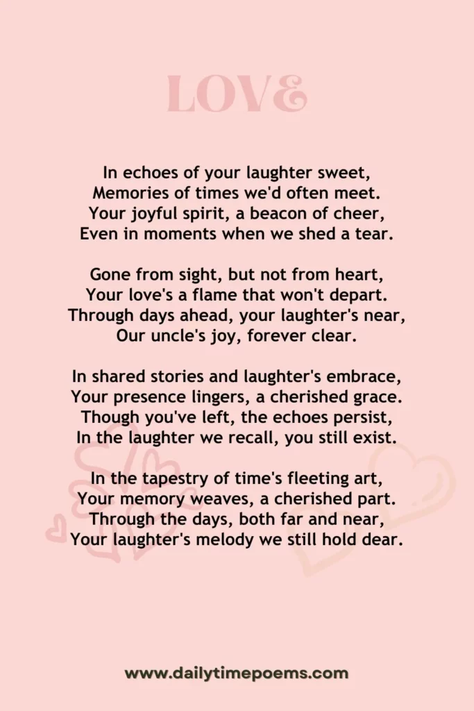 Echoes of Laughter - Best Uncle Poems