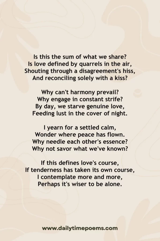 Is This What Love Is - Depression Love Poems