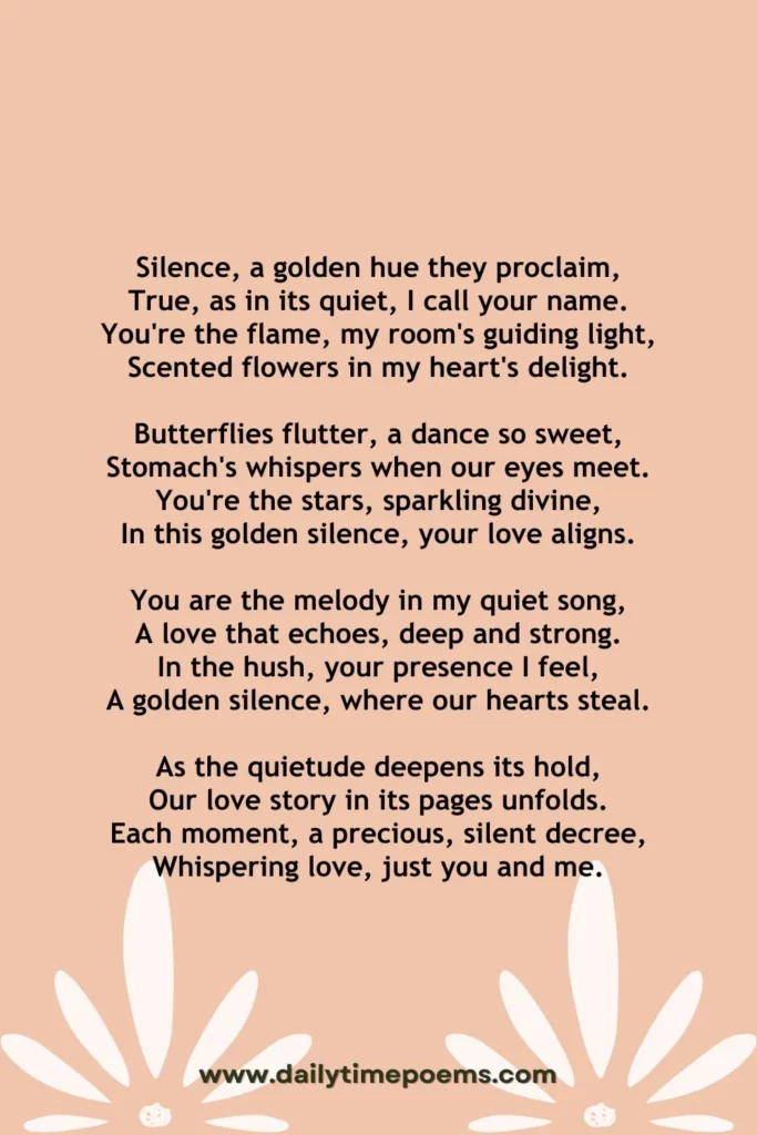 Silence is Golden - Poetry about Needing