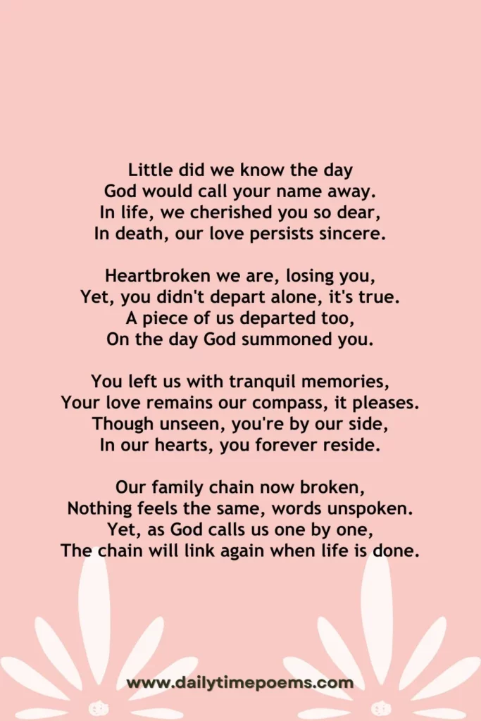 he Broken Chain - Best Funeral Poems