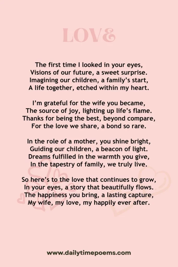 A Mother’s Day Thank You to My Wife - Mother's Day Poem