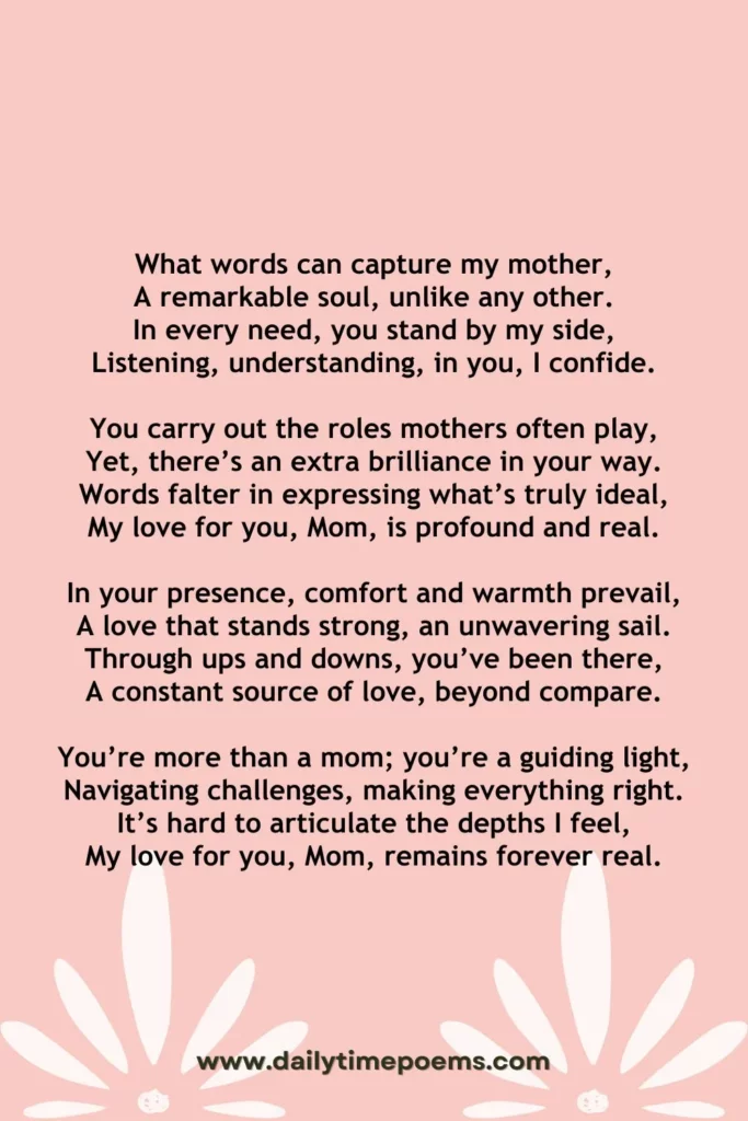 Extraordinary Mom - Mother's Day Poems from Child