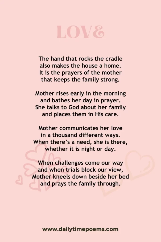God’s Special Creation - Mother's Day Poem