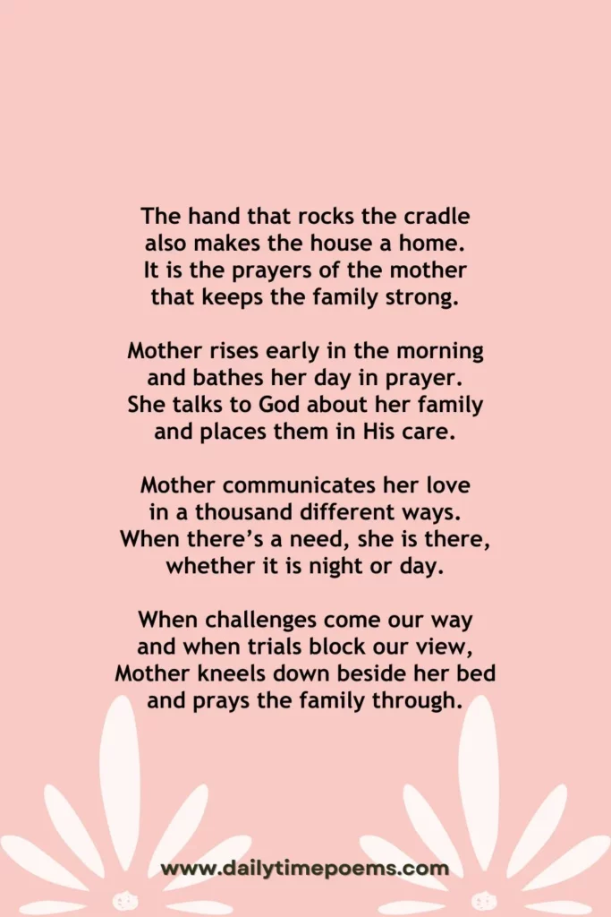 God’s Special Creation - Mother's Day Poems from Child
