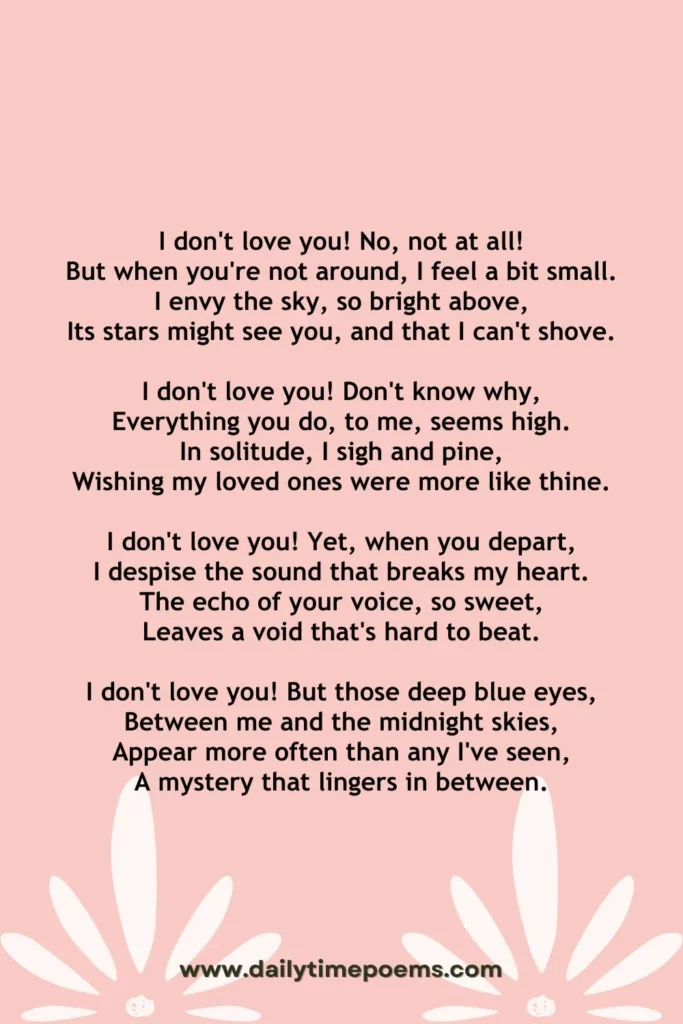 I Do Not Love Thee - Break Up Poems