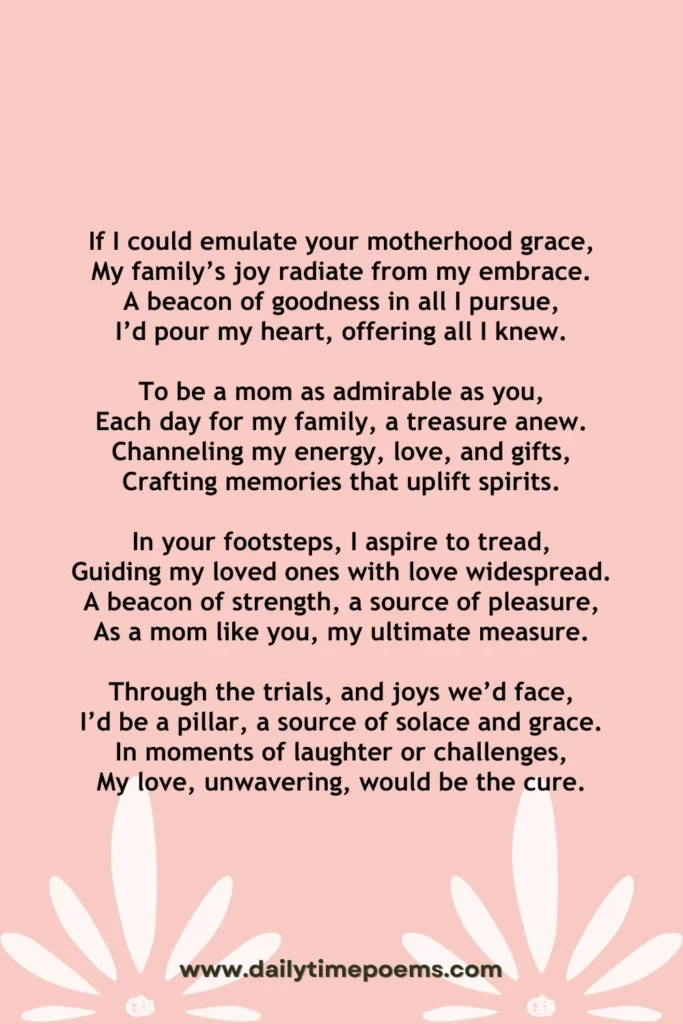 If I Could Be as Good a Mom as You - Mother's Day Poems from Child