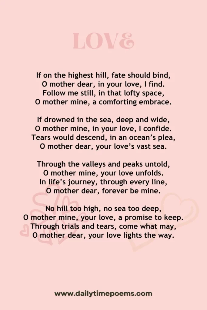 Mother of Mine - Mother's Day Poem