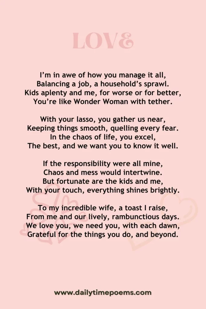 Our Very Own Wonder Woman - Mother's Day Poem